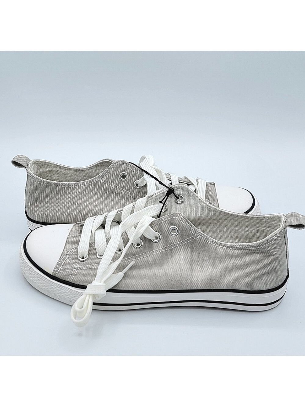 Casual Gray Canvas Sneakers NEW #740
